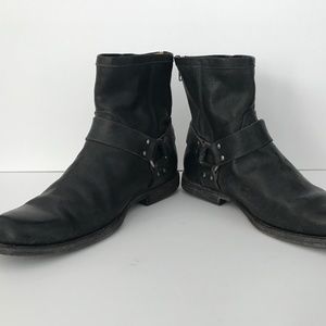 FRYE Men’s Phillip Harness Moto Boots - Excellent